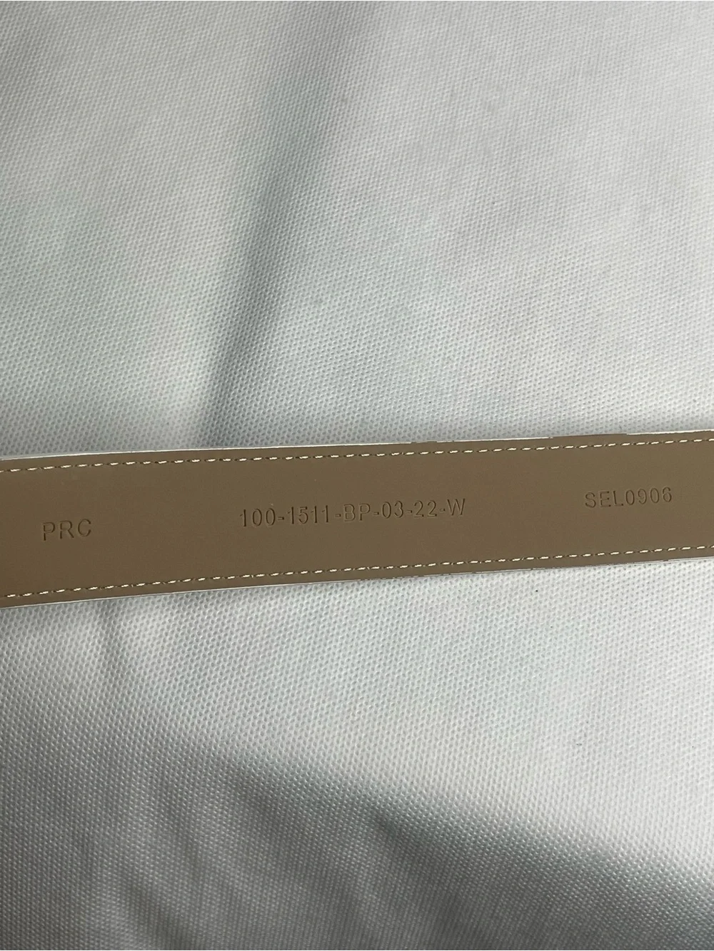 Nexbelt No Holes Ratchet Golf Belt Cut at 33” Grain Leather Mens White Metal Tan